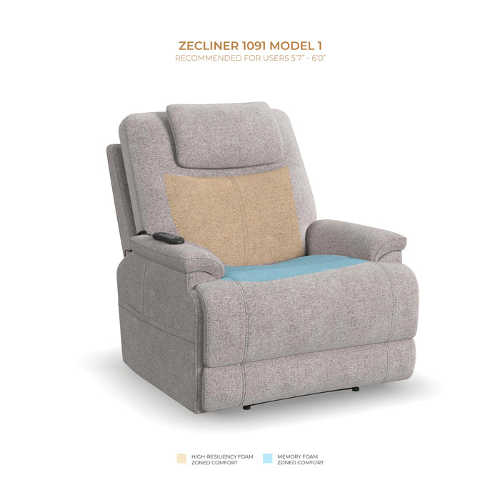 Zecliner Model 1 Latitudes Power Lift Sleep Recliner with Power Headrest & Lumbar