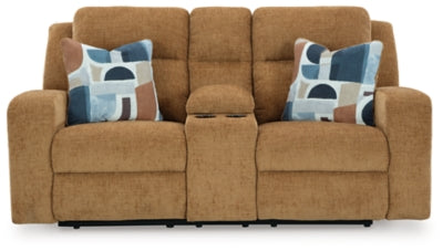 Kanlow Reclining Loveseat with Console - House Of Furniture/Allan's Gallery