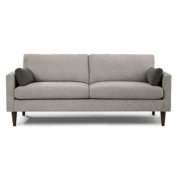 TRAFTON COLLECTION LEATHER STATIONARY SOFA W/2 PILLOWS- S10ELU