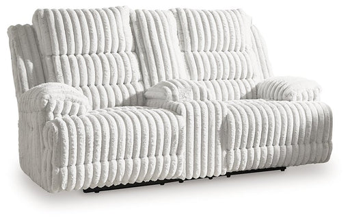 Rhines Falls Power Reclining Loveseat with Console - House Of Furniture/Allan's Gallery