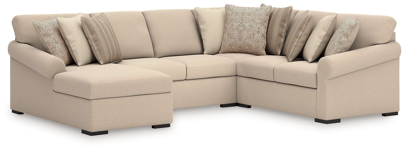 LadyMae Sectional with Chaise - House Of Furniture/Allan's Gallery