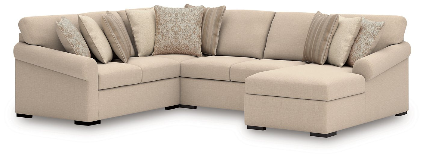 LadyMae Sectional with Chaise - House Of Furniture/Allan's Gallery