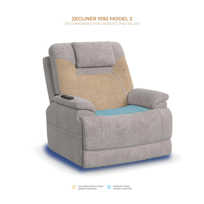 Zecliner Model 2 Latitudes Power Lift Sleep Recliner with Power Headrest & Lumbar