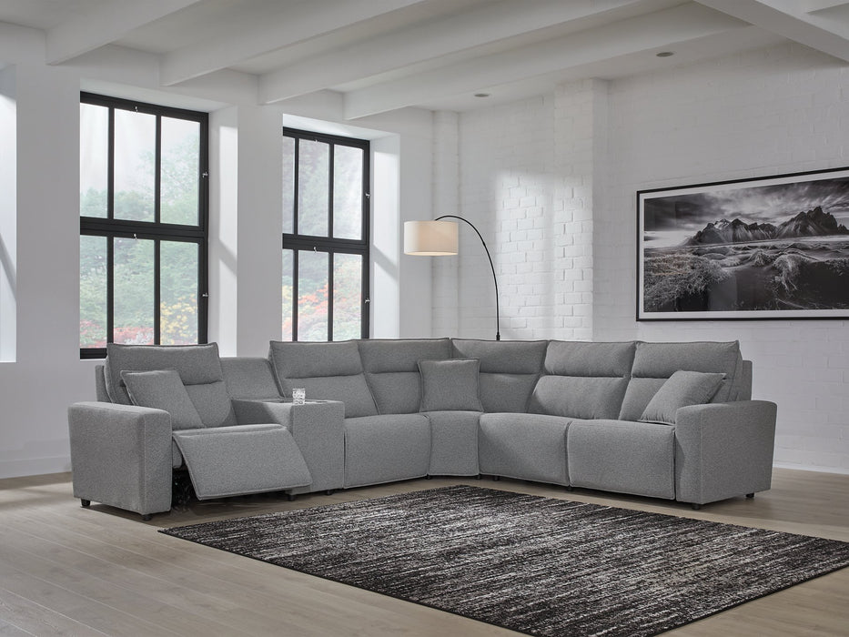 Modmax Reclining Sectional with Console - House Of Furniture/Allan's Gallery