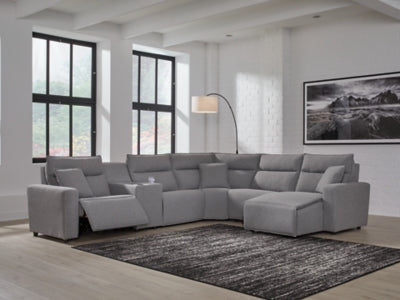 Modmax Power Reclining Sectional with Chaise - House Of Furniture/Allan's Gallery