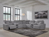 Modmax II Power Reclining Sectional with Audio Consoles - House Of Furniture/Allan's Gallery