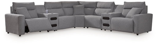 Modmax II Power Reclining Sectional with Audio Consoles - House Of Furniture/Allan's Gallery