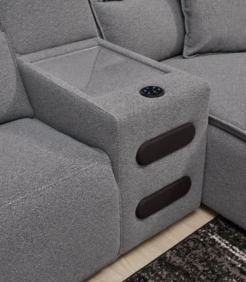 Modmax Power Reclining Sectional with Chaise - House Of Furniture/Allan's Gallery