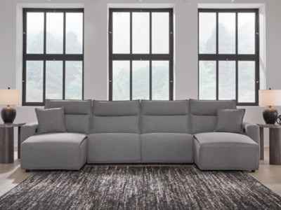 Modmax Power Reclining Sectional with Chaise - House Of Furniture/Allan's Gallery