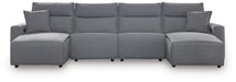 Modmax Power Reclining Sectional with Chaise - House Of Furniture/Allan's Gallery