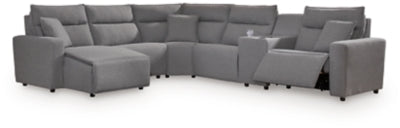 Modmax Power Reclining Sectional with Chaise - House Of Furniture/Allan's Gallery