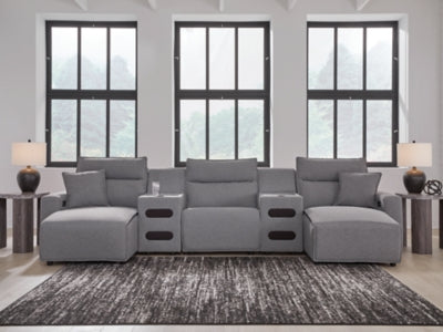 Modmax Power Reclining Sectional with Chaise - House Of Furniture/Allan's Gallery