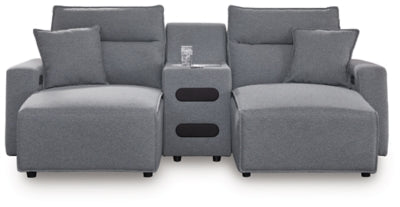 Modmax Power Reclining Sectional with Chaise - House Of Furniture/Allan's Gallery