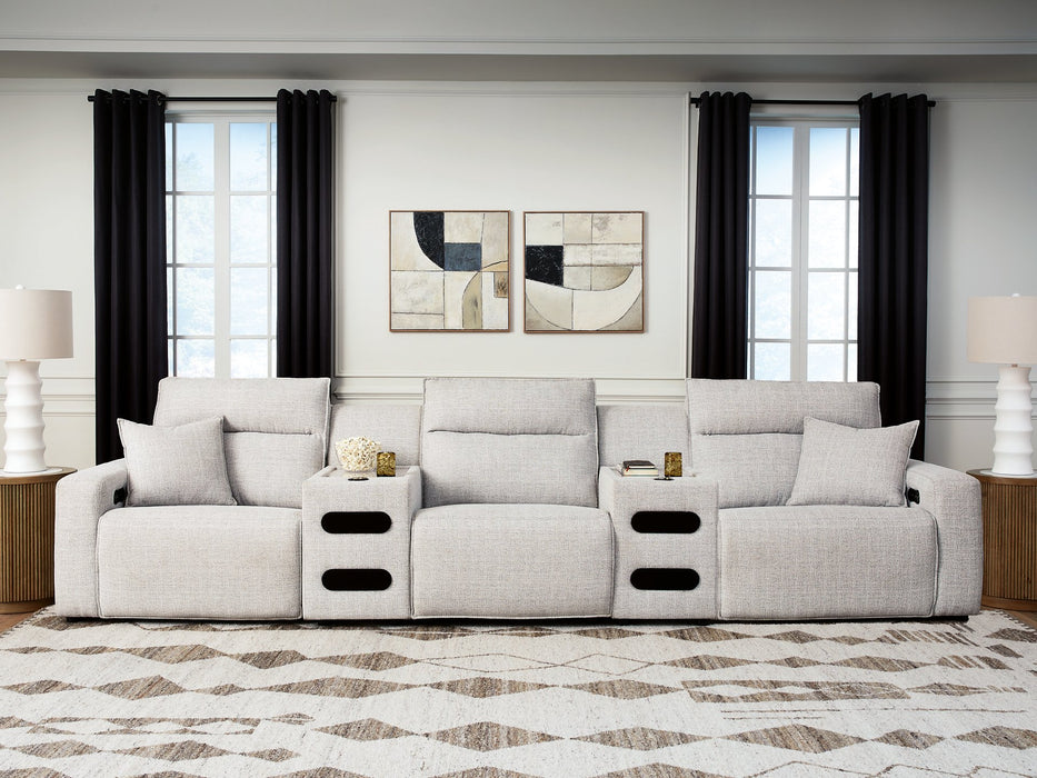 Modmax II Power Reclining Sectional with Audio Consoles - House Of Furniture/Allan's Gallery