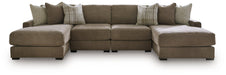 Camellia-Court Double Chaise Sectional - House Of Furniture/Allan's Gallery