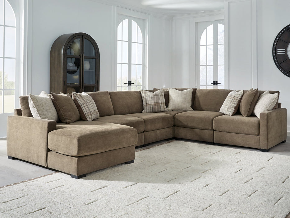 Camellia-Court Sectional with Chaise - House Of Furniture/Allan's Gallery