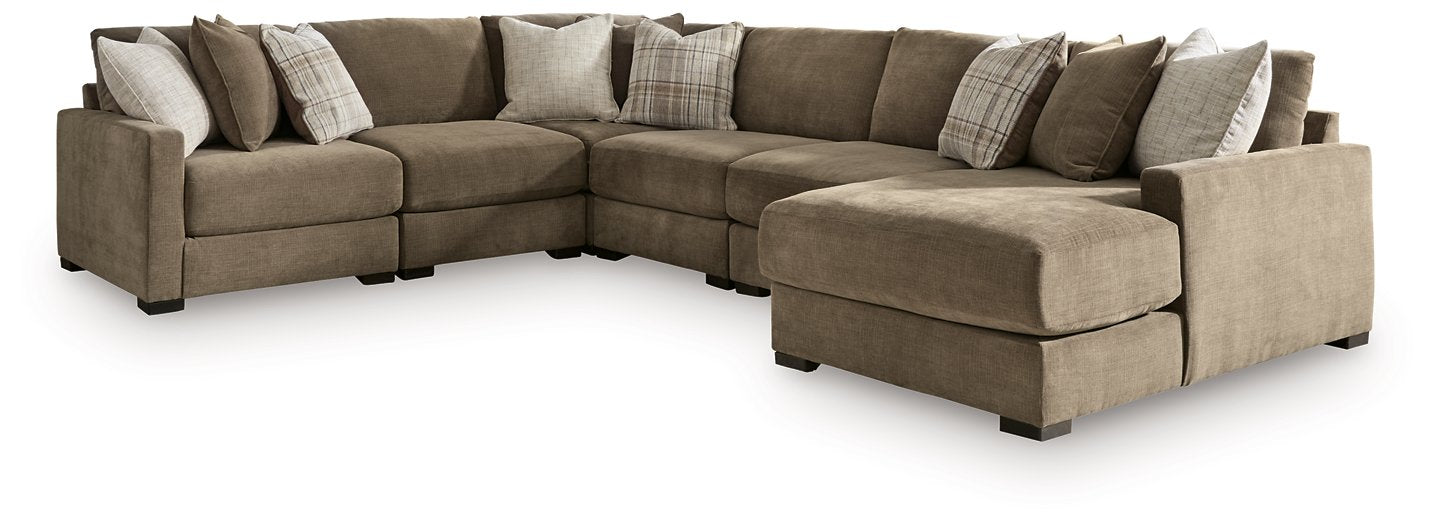 Camellia-Court Sectional with Chaise - House Of Furniture/Allan's Gallery