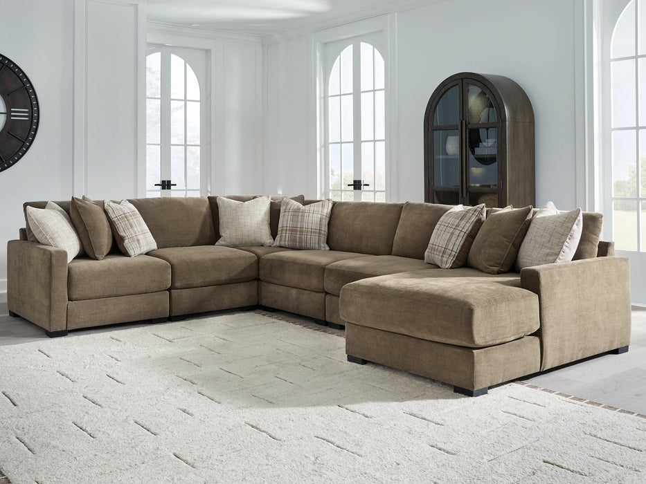 Camellia-Court Sectional with Chaise - House Of Furniture/Allan's Gallery