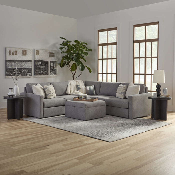 Flex 5-Seat Sectional with Standard Arm and Storage Ottoman - 5000003541