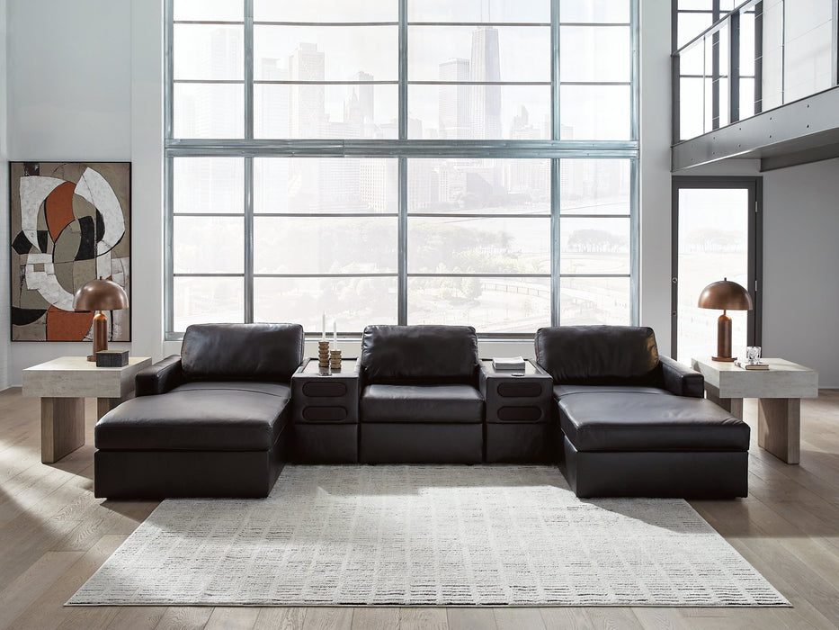 Modmax II Double Chaise Sectional with Audio Consoles - House Of Furniture/Allan's Gallery