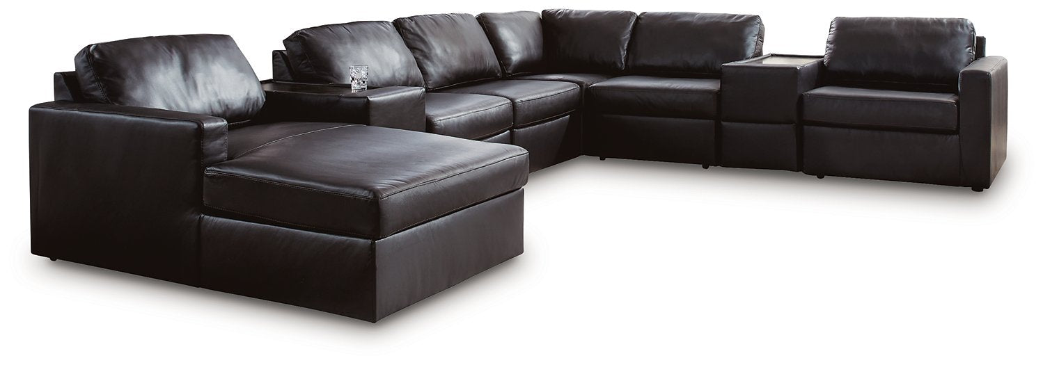 Modmax II Sectional with Chaise and Storage Consoles - House Of Furniture/Allan's Gallery