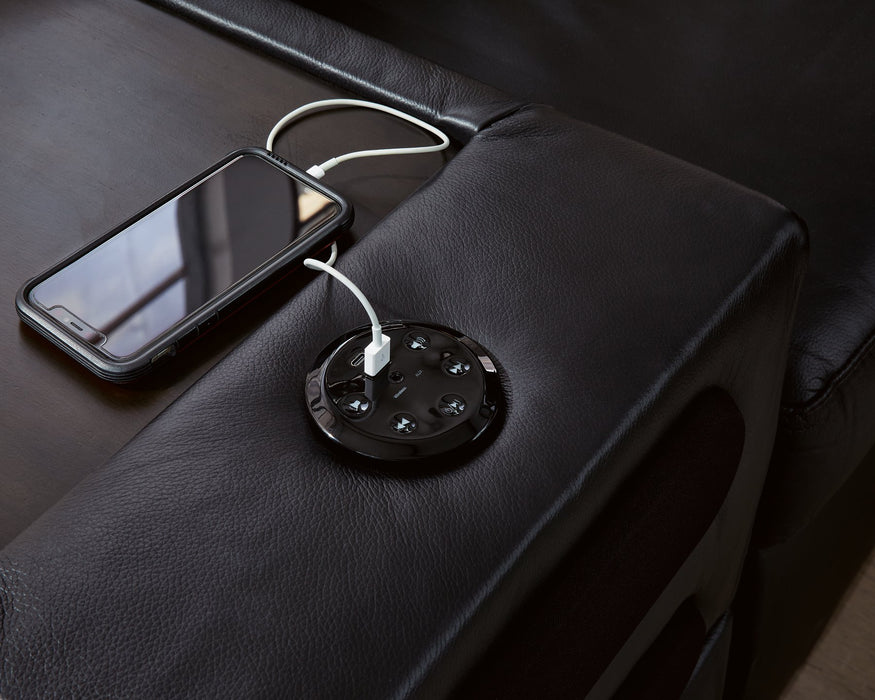 Modmax II Sectional with Chaise and Audio Consoles - House Of Furniture/Allan's Gallery