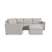 Flex 4-Seat Sectional with Narrow Arm and Ottoman