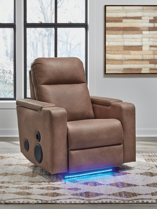 Lorrenton Power Glider Recliner with Audio System - House Of Furniture/Allan's Gallery