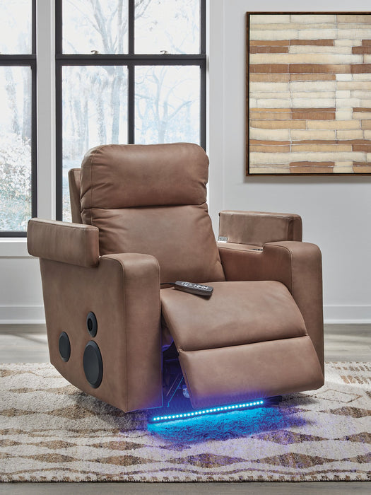 Lorrenton Power Glider Recliner with Audio System - House Of Furniture/Allan's Gallery