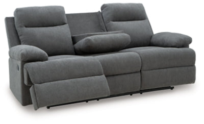 Side-Swipe Reclining Sofa with Drop Down Table - House Of Furniture/Allan's Gallery