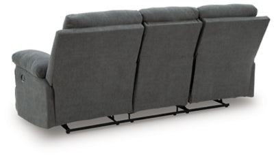 Side-Swipe Reclining Sofa with Drop Down Table - House Of Furniture/Allan's Gallery