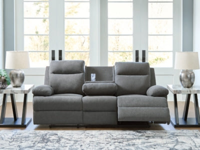 Side-Swipe Reclining Sofa with Drop Down Table - House Of Furniture/Allan's Gallery