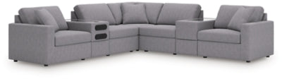 Modmax Balanced Sectional with Audio and Storage Consoles - House Of Furniture/Allan's Gallery