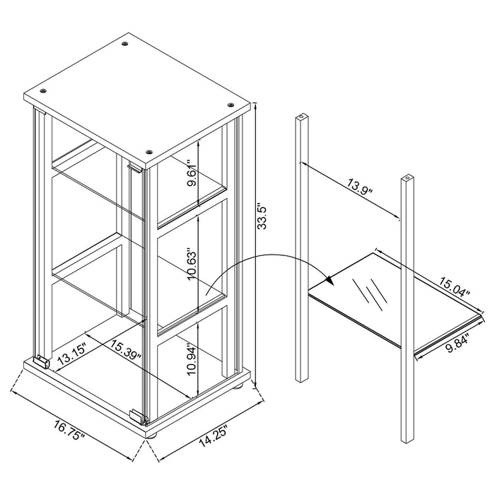 Cyclamen Curio Cabinet