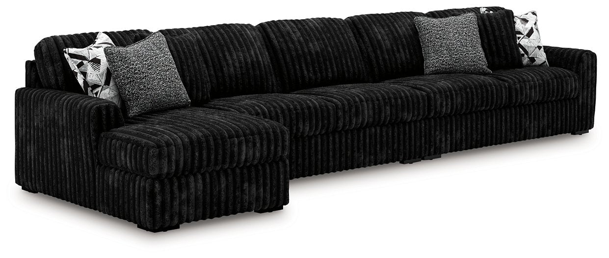 Midnight-Madness Sectional with Chaise - House Of Furniture/Allan's Gallery