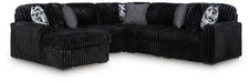 Midnight-Madness Sectional with Chaise - House Of Furniture/Allan's Gallery