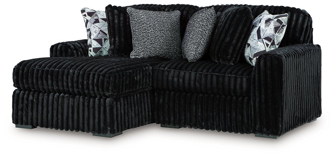 Midnight-Madness Sectional with Chaise - House Of Furniture/Allan's Gallery