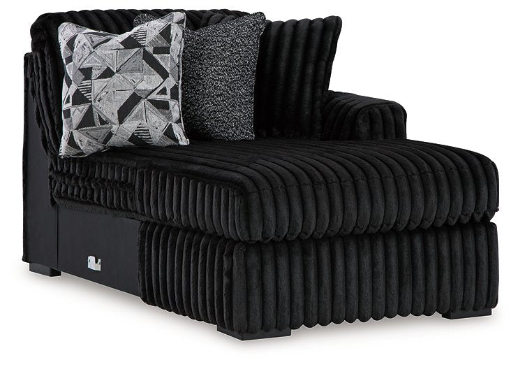 Midnight-Madness Sectional with Chaise - House Of Furniture/Allan's Gallery