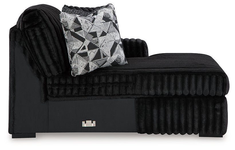 Midnight-Madness Sectional with Chaise - House Of Furniture/Allan's Gallery