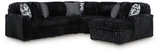 Midnight-Madness Sectional with Chaise - House Of Furniture/Allan's Gallery