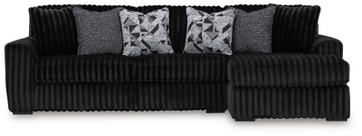 Midnight-Madness Sectional Sofa with Chaise - House Of Furniture/Allan's Gallery