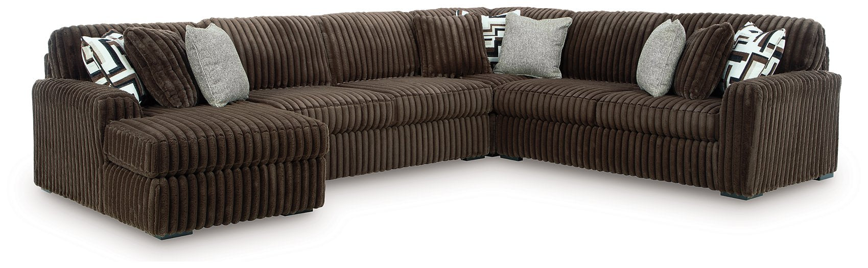 Midnight-Madness Sectional with Chaise - House Of Furniture/Allan's Gallery