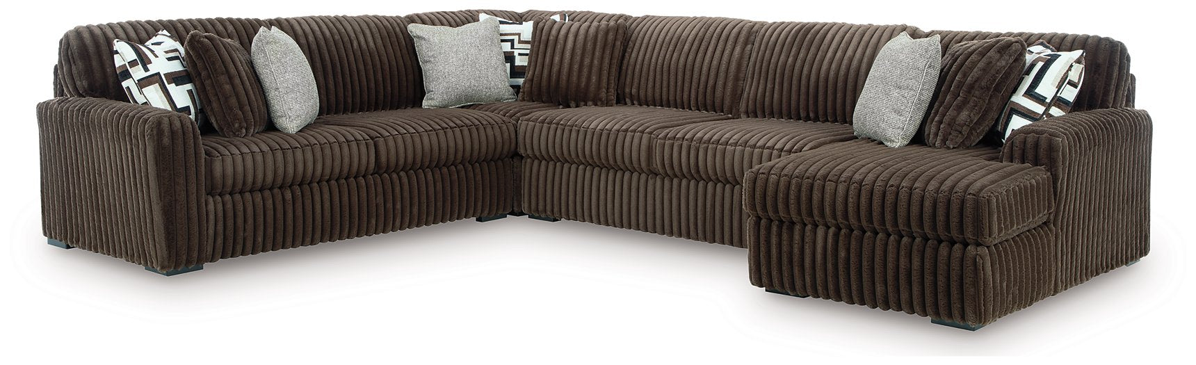 Midnight-Madness Sectional with Chaise - House Of Furniture/Allan's Gallery