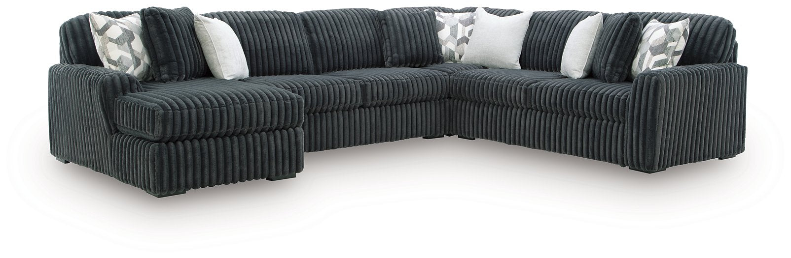 Midnight-Madness Sectional with Chaise - House Of Furniture/Allan's Gallery