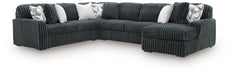 Midnight-Madness Sectional with Chaise - House Of Furniture/Allan's Gallery