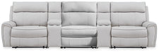 Social Pointe Reclining Sectional with Storage Consoles - House Of Furniture/Allan's Gallery