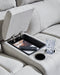 Social Pointe Reclining Sectional with Storage Console - House Of Furniture/Allan's Gallery