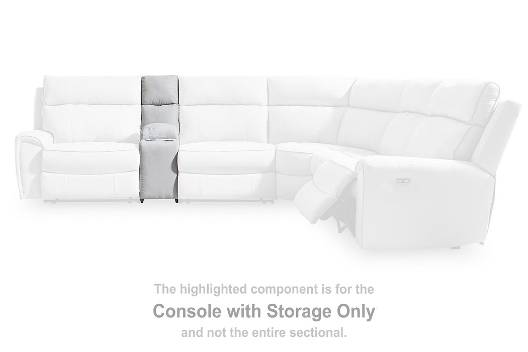 Social Pointe Reclining Sectional with Storage Consoles - House Of Furniture/Allan's Gallery