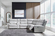Social Pointe Reclining Sectional with Storage Consoles - House Of Furniture/Allan's Gallery