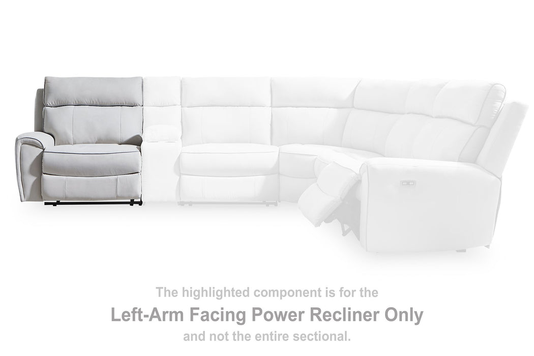 Social Pointe Reclining Sectional with Storage Consoles - House Of Furniture/Allan's Gallery